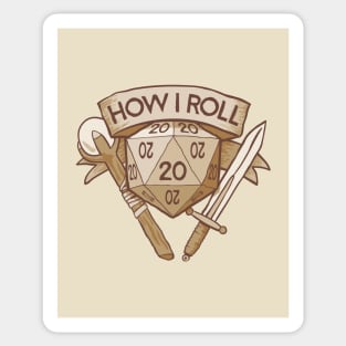 How I Roll D&D Tshirt Sticker